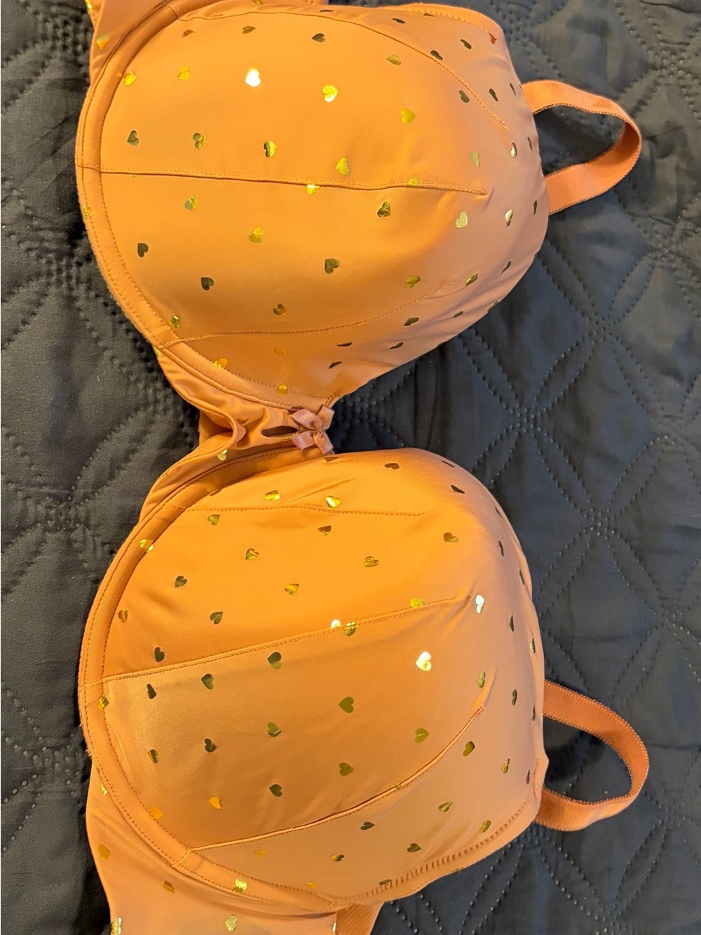 Torrid Perfect Coverage Lightly Lined Back Smoothing Bra- Brandy Hearts Ash Rose - Picture 2 of 5